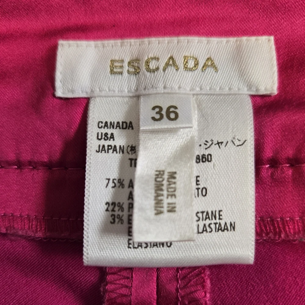 Escada Mid/Low Rise Satin Finish Pants - Picture 2 of 13